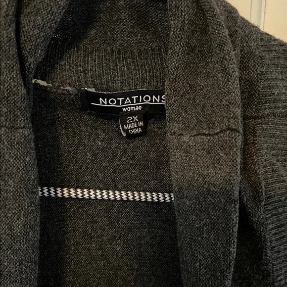 Notations Black Women's Cardigan Sweater - Picture 2 of 8